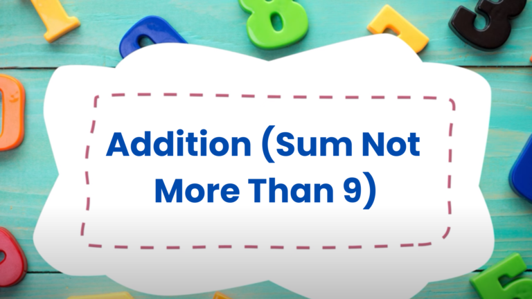  Addition (Sum Not More Than 9)