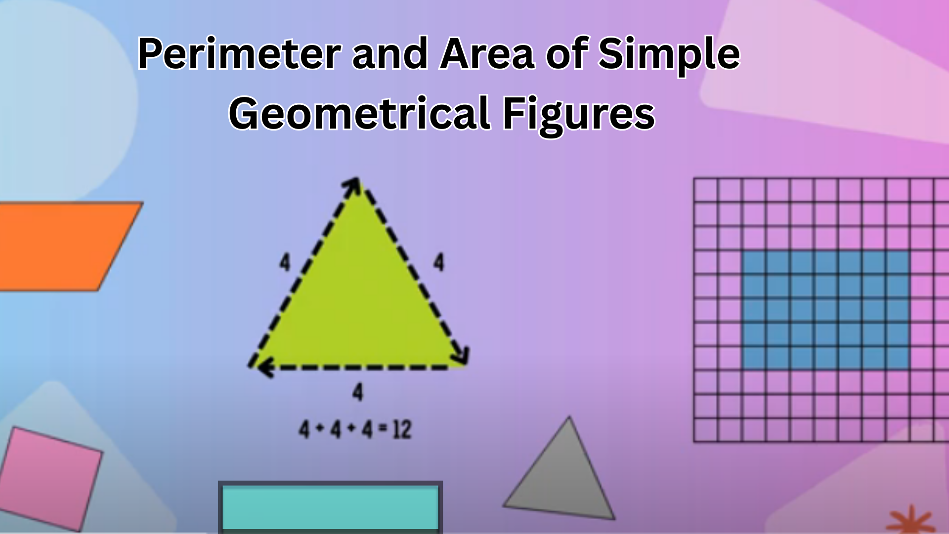 Perimeter and Area of Simple Geometrical Figures